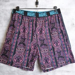 Marvel Comics Black Panther Neon Casual Shorts Multi Color - Size M - Character